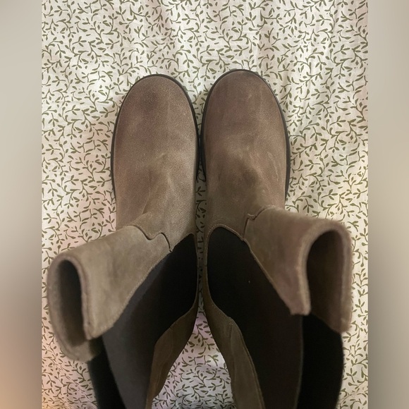 EMANUELE CRASTO Taupe Brown Beige Leather Chelsea Boots EUR 41/ US 10.5 - Picture 4 of 9